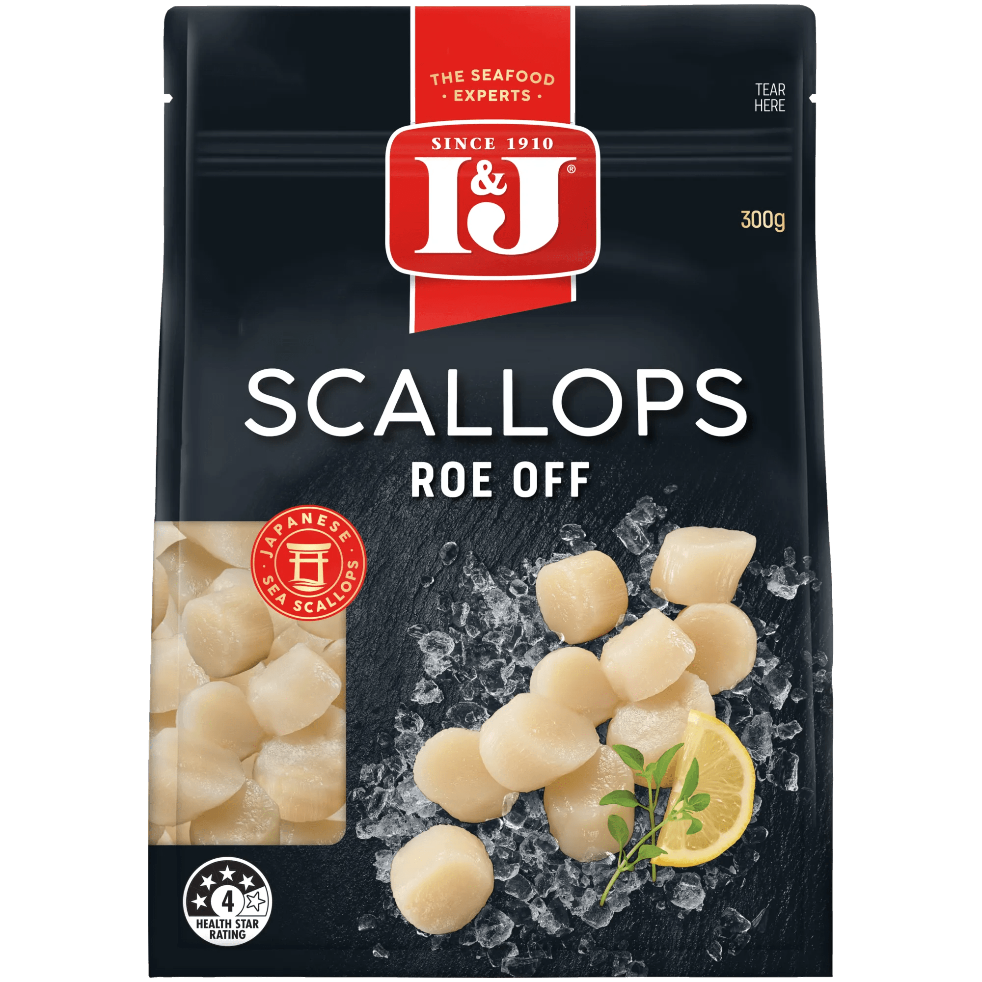 I and J Roe Off Scallops 300g, Bag