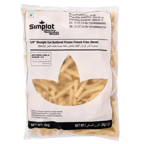 Simplot Thunder Crunch Fries Battered Straight Cut Fries, Front Innerpack