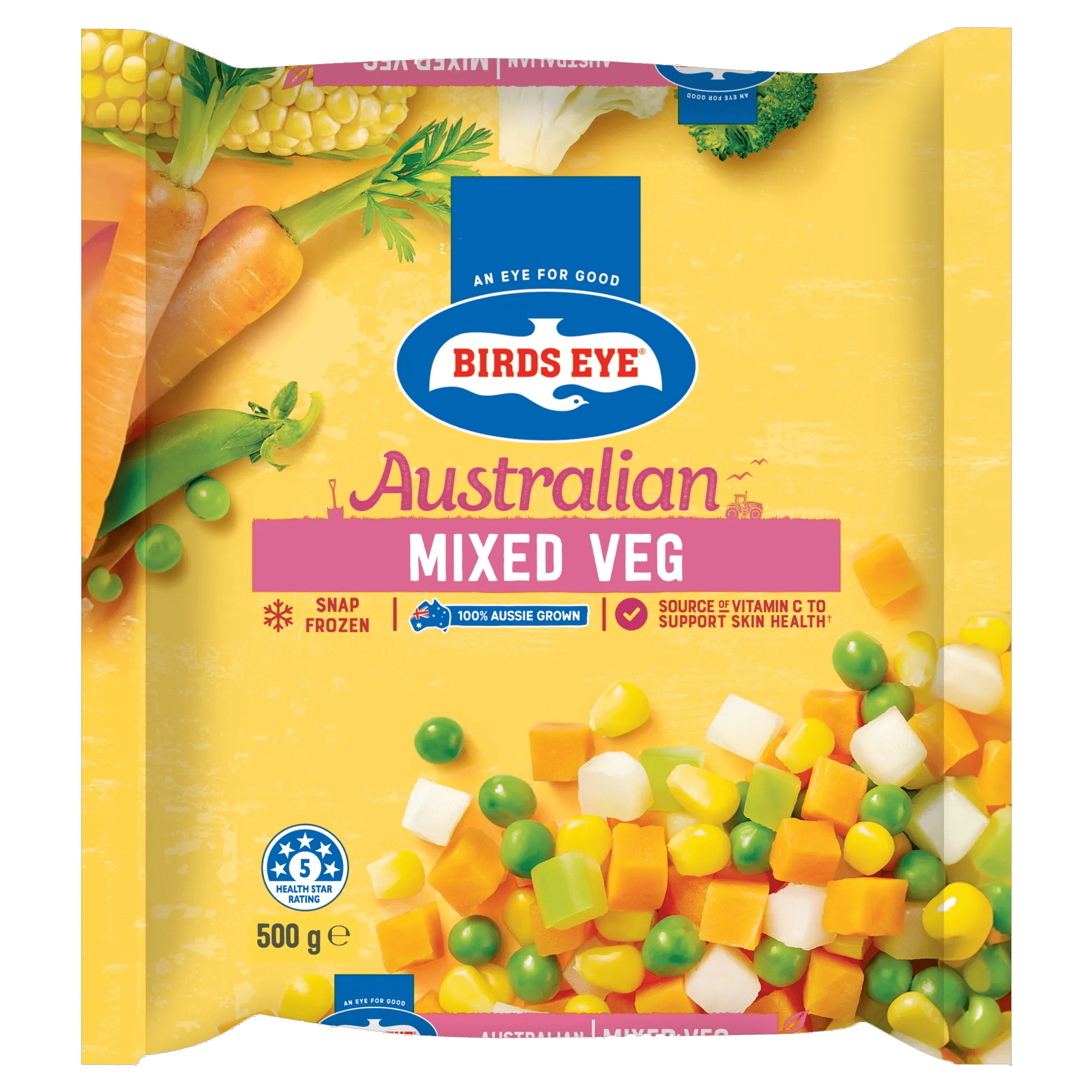 Birds Eye Frozen Mixed Vegetables 500 grams bagged