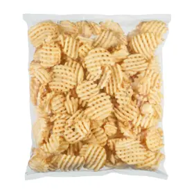 Simplot Bent Arm Ale® Fries Beer-battered Lattice Cut Fries, Skin On, Front Innerpack