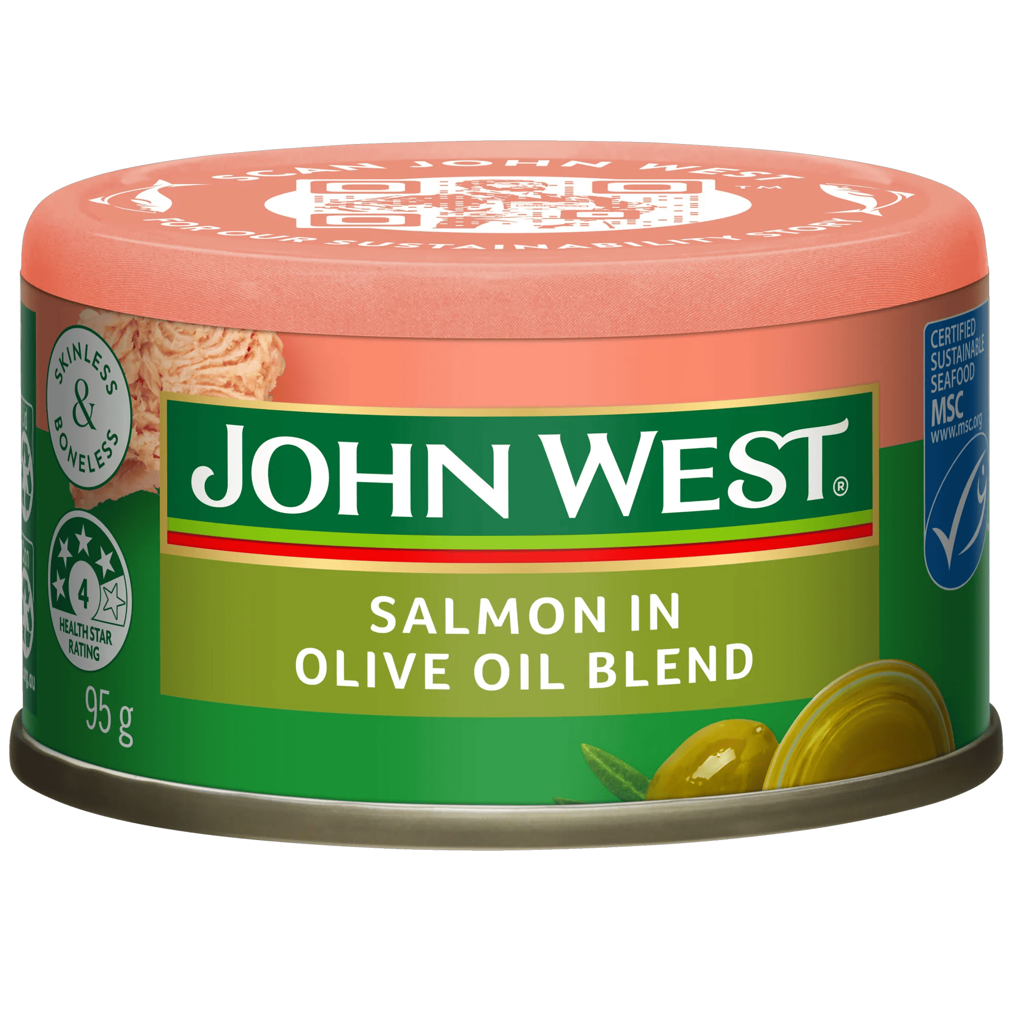 John West Salmon Olive Oil 95g, Can
