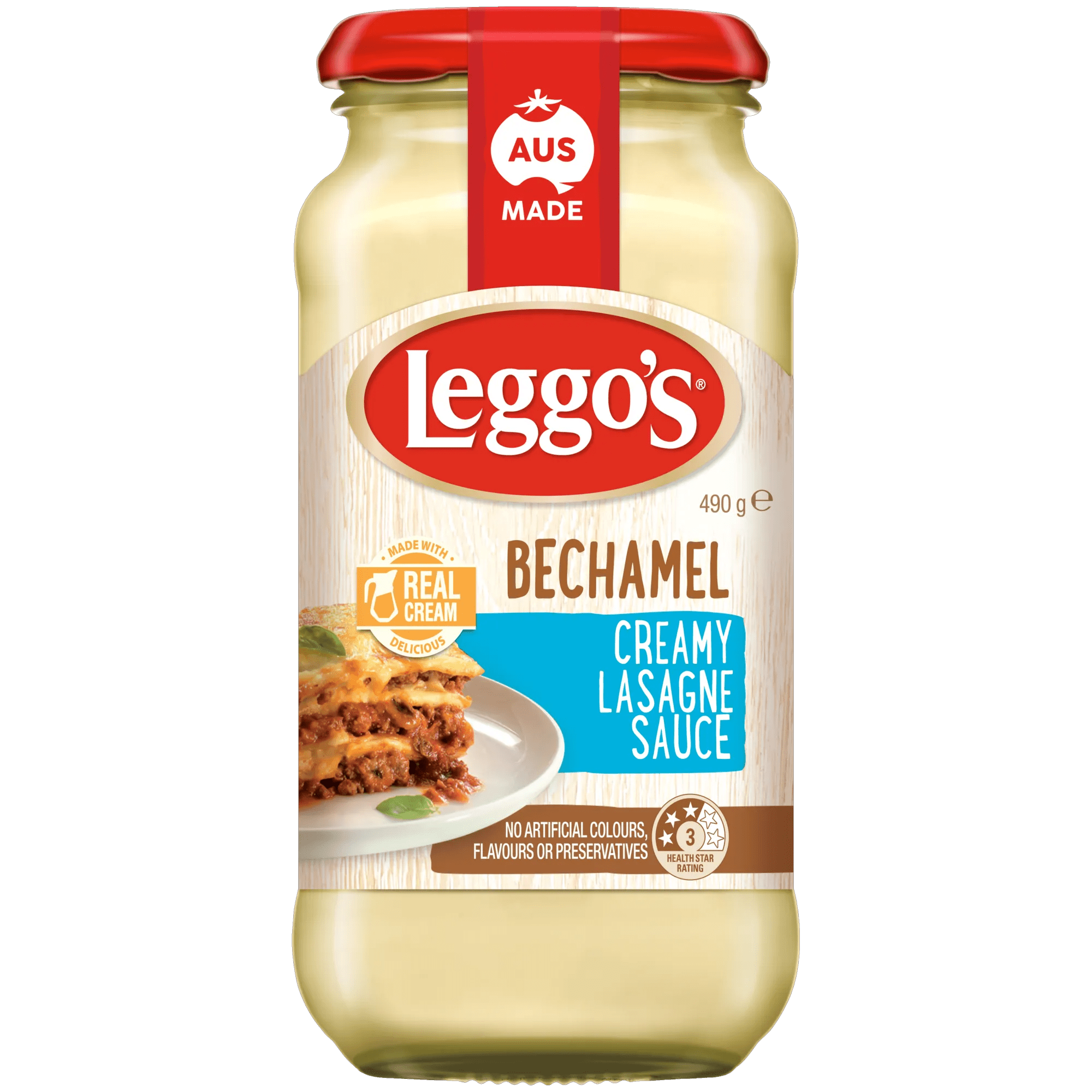 Leggos Bechamel Creamy Lasagne Sauce 490g, Jar