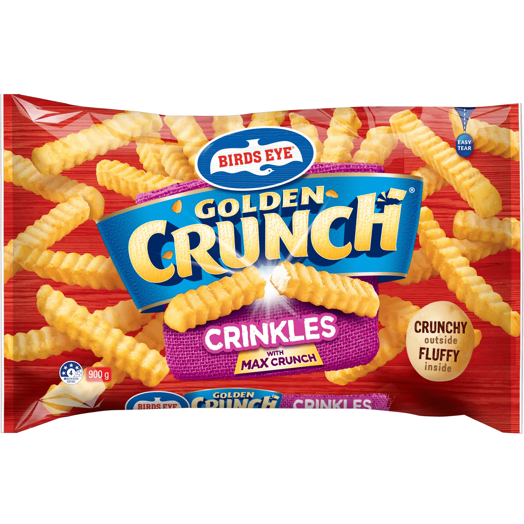 Birds Eye Golden Crunch Crinkle Cut Chips 900 Grams Bagged