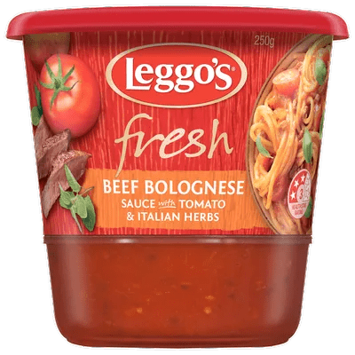Leggos Beef Bolognese Sauce with Tomato and Italian Herbs 250g, Tub