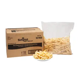 Simplot Bent Arm Ale® Fries Beer-battered Straight Cut Fries, Skin On, Styled