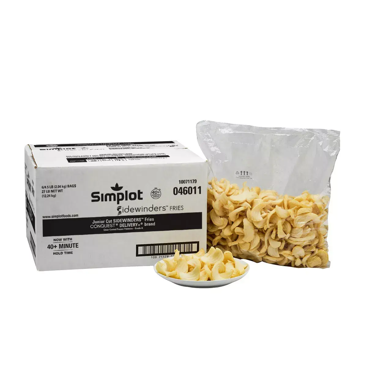 Simplot SIDEWINDERS™ Fries Junior Cut Clear Coated SIDEWINDERS™ Fries, Styled