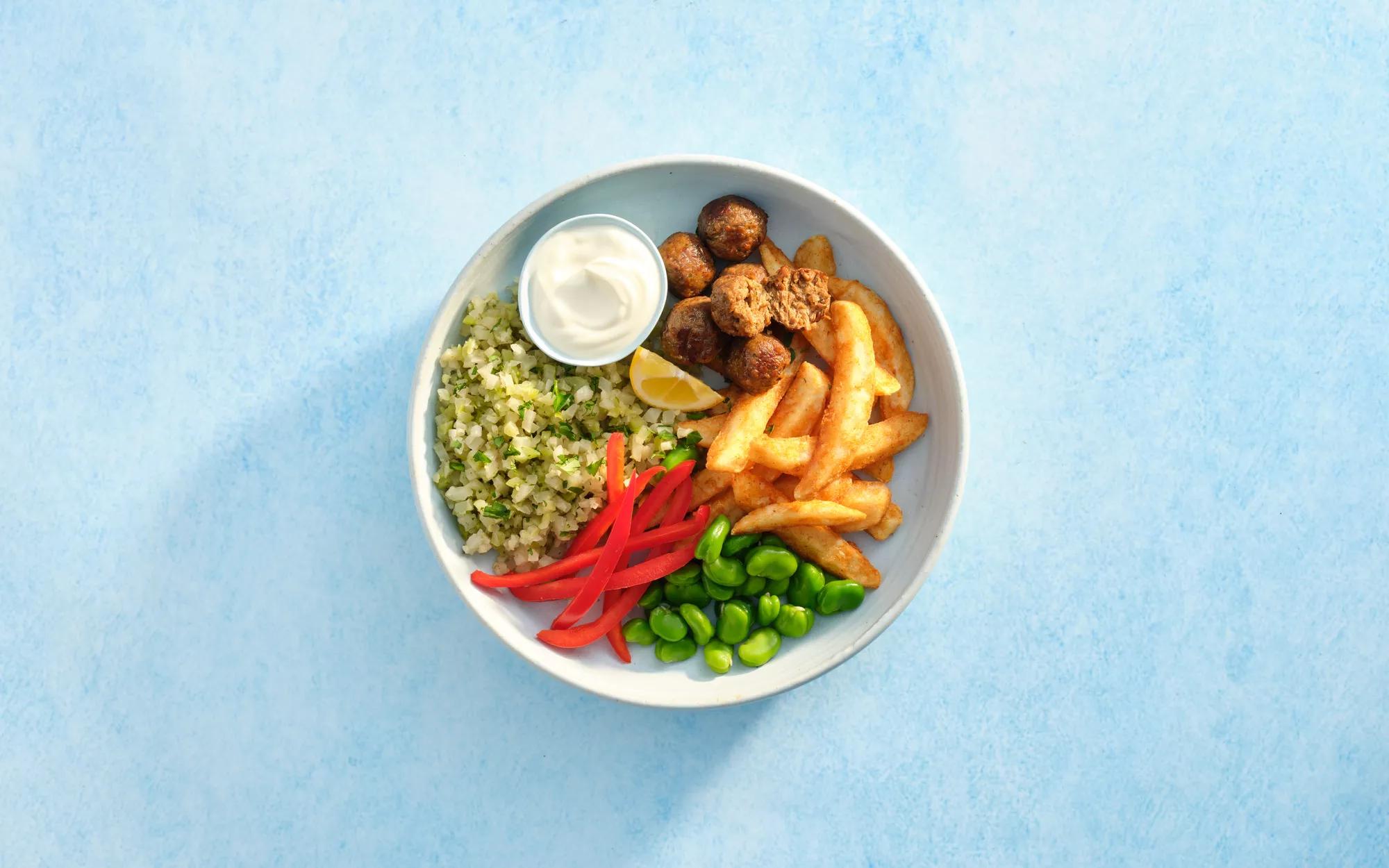 Plant Based Meatball Dinner Bowl