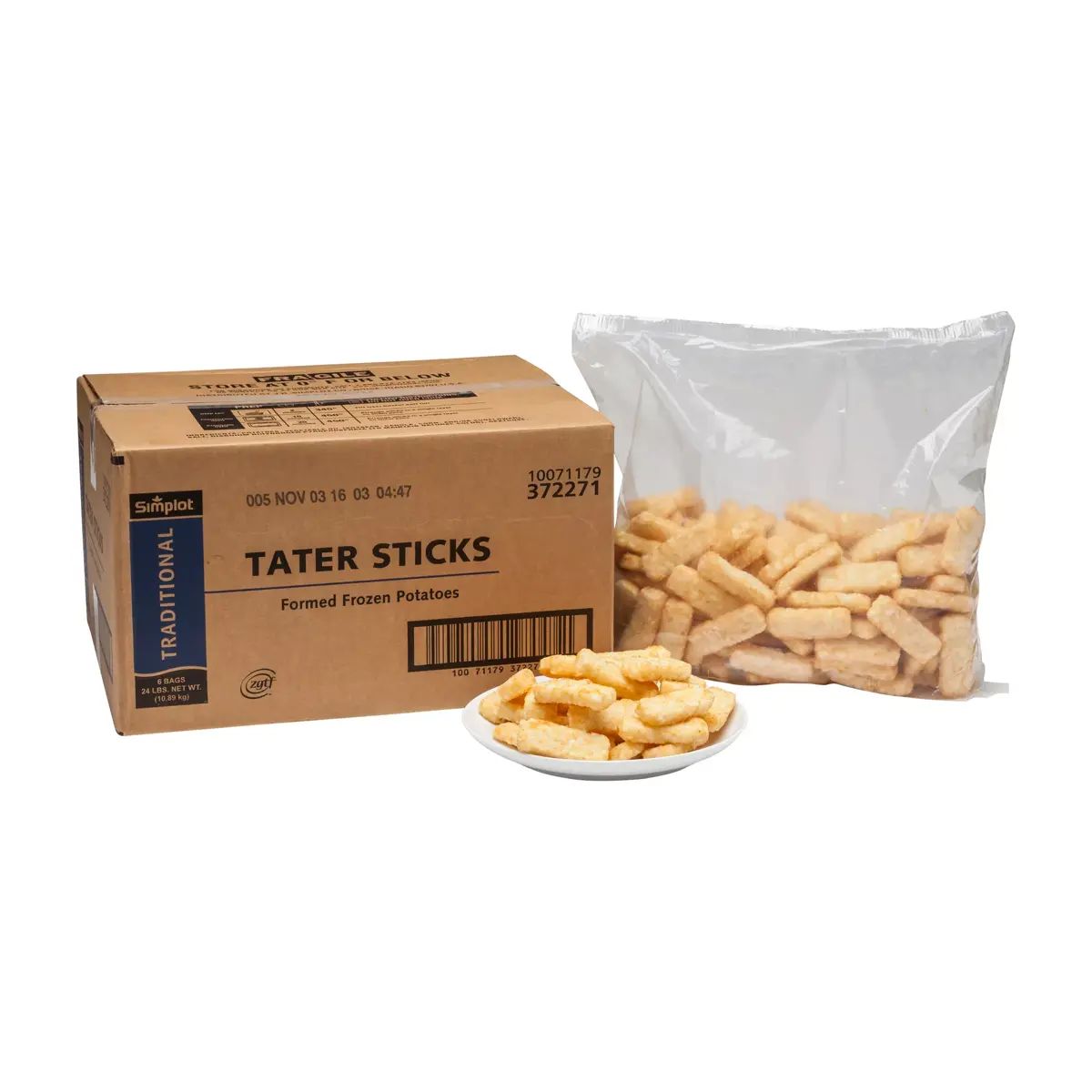 Simplot Traditional Potatoes Tater Sticks, Styled