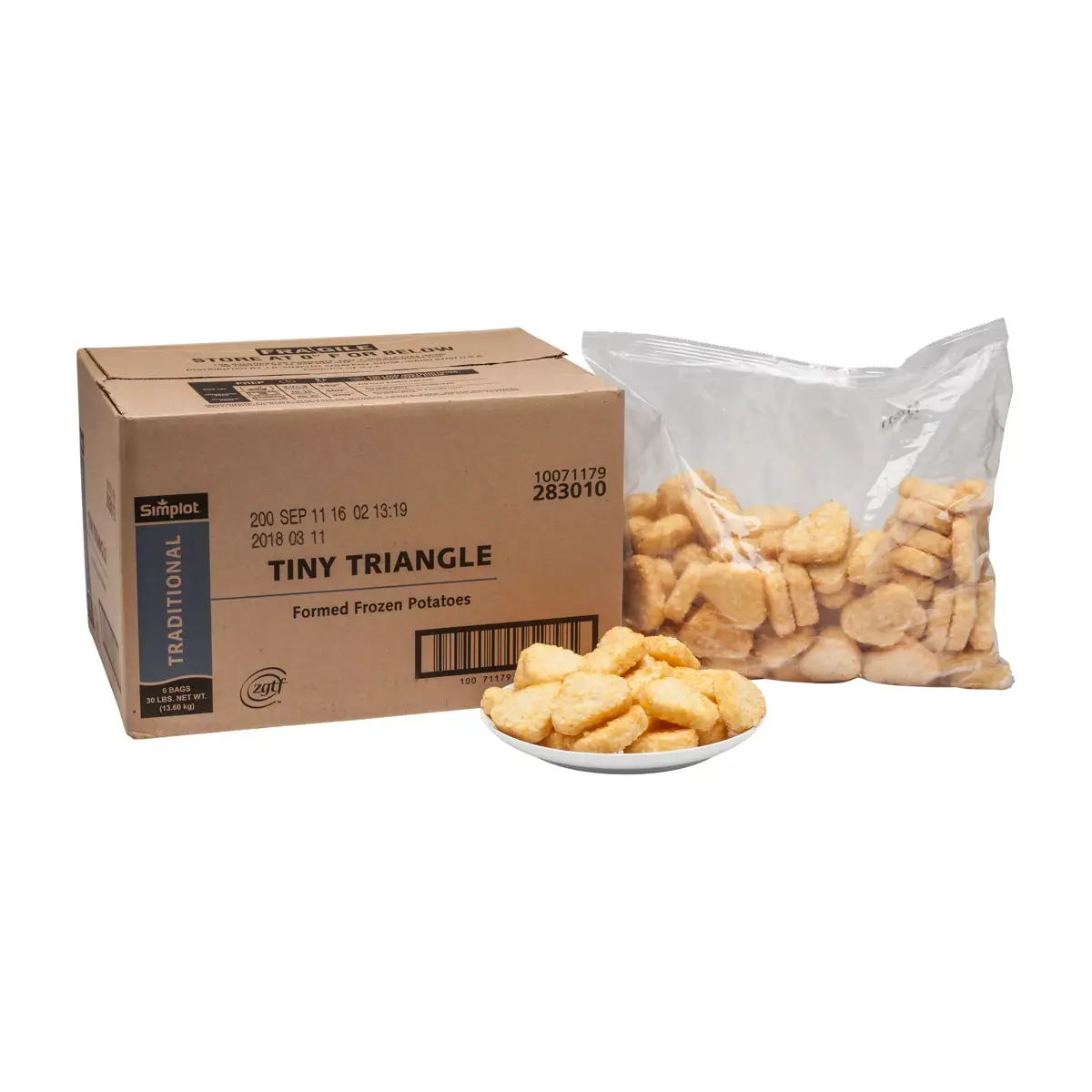 Simplot Traditional Potatoes Triángulos pequeños, Estilo