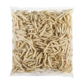 Simplot Megacrunch® Fries Papas a la francesa corte delgado con cobertura, con cáscara, Frente del paquete