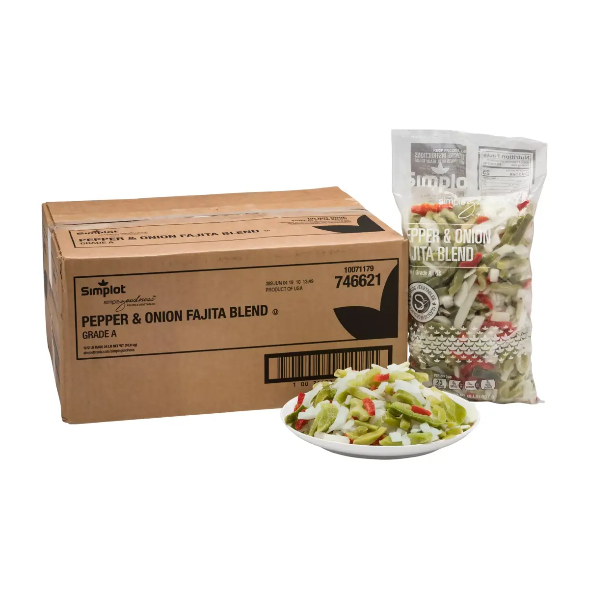 Simplot Simple Goodness™ Combinación de pimientos y cebolla para fajitas, Estilo