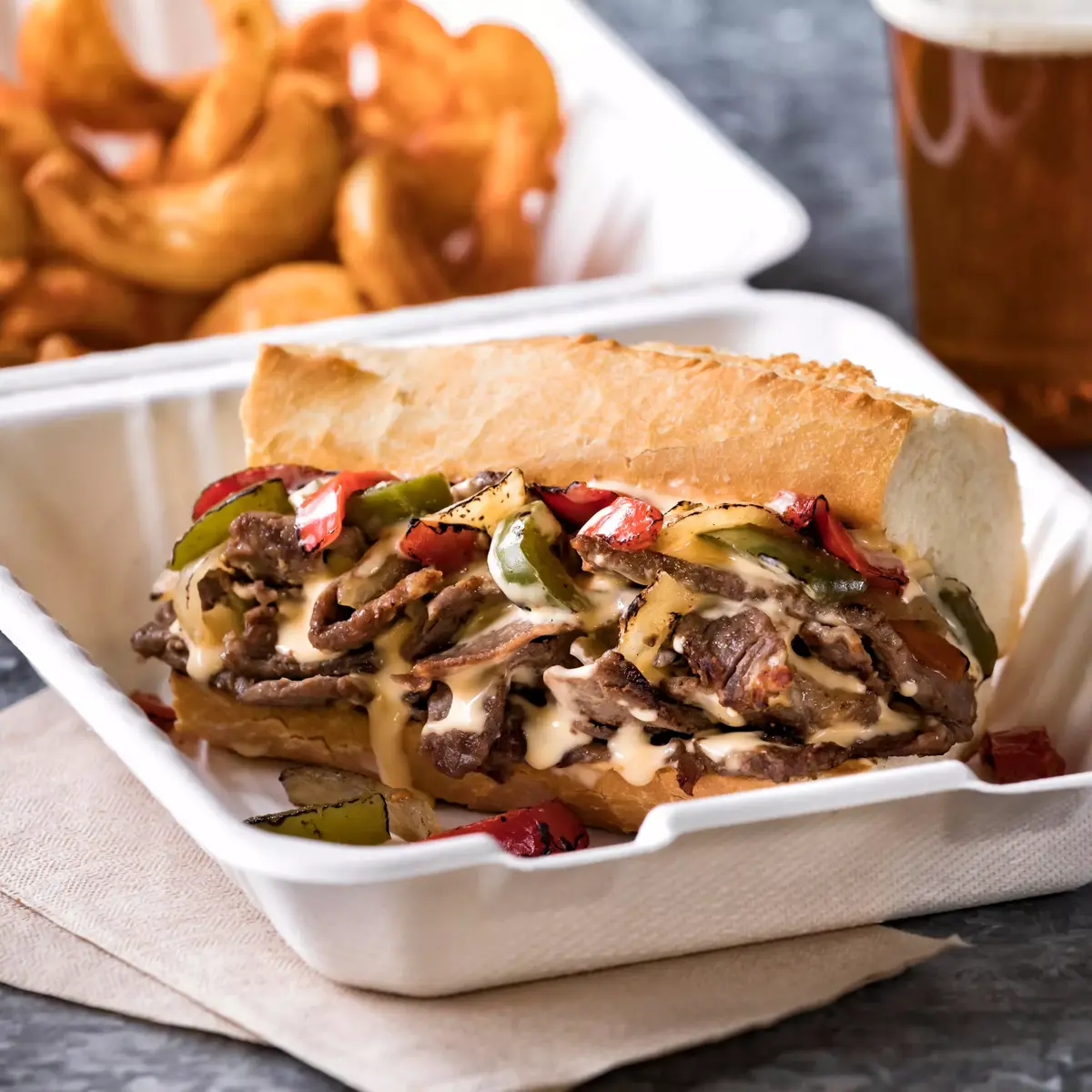 Simplot RoastWorks® RTE Flame-Roasted Peppers & Onions Blend, Styled