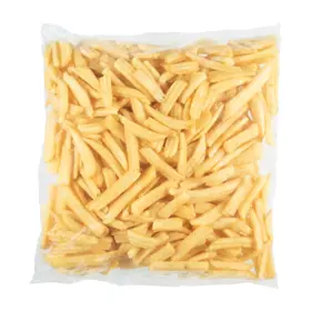Simplot Conquest® Delivery+® Papas a la francesa corte acanalado con cobertura transparente, Frente del paquete