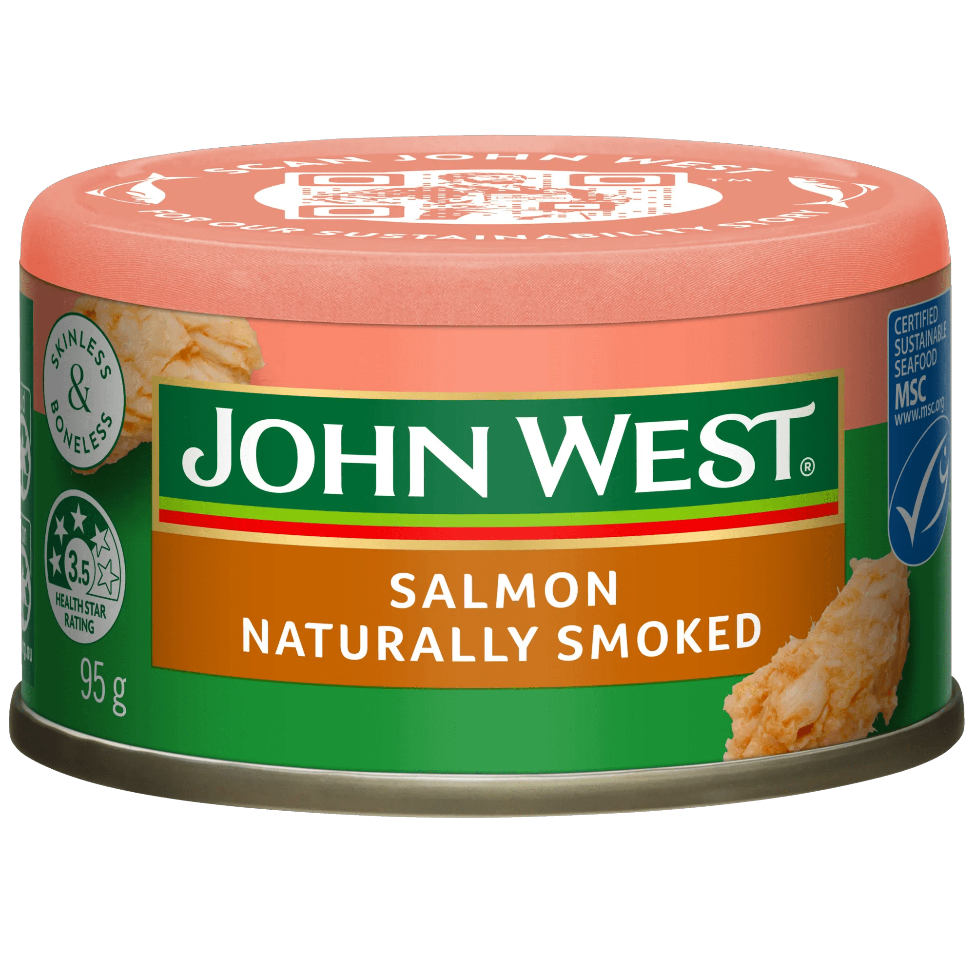 John West Salmon Naturally Smoked 95g, Can