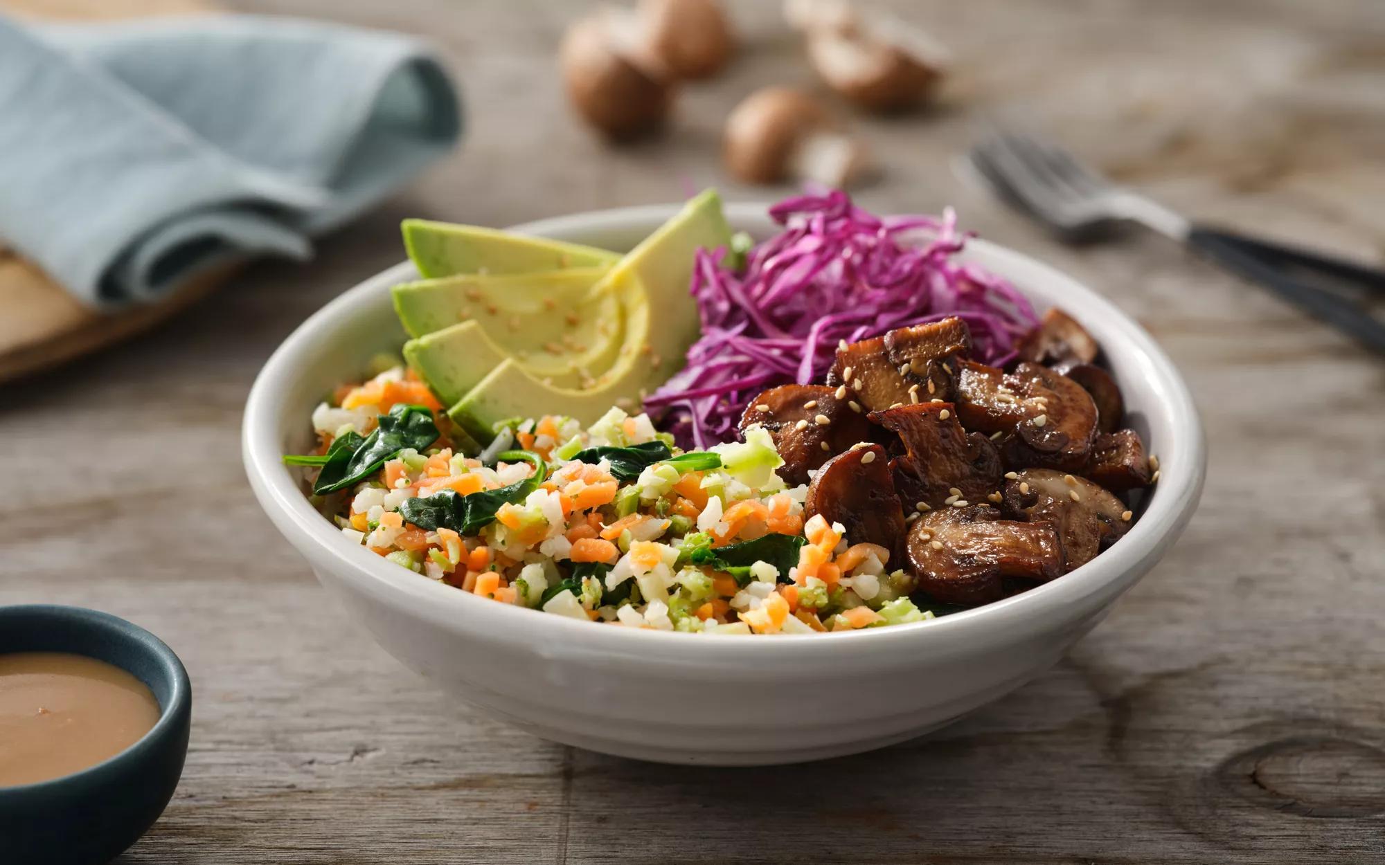 Veggie Rice & Mushroom Nourish Bowl