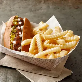 Simplot Blue Ribbon® Express Papas a la francesa corte ondulado, emblema del noroeste, Estilo