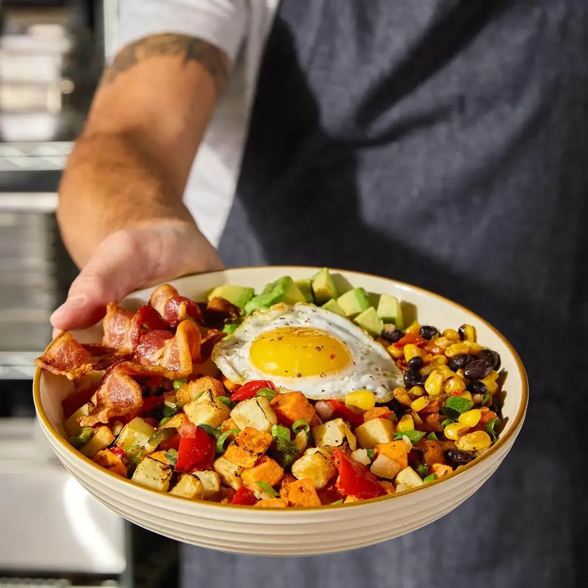 Simplot RoastWorks® Roasted Potato and Vegetable All Day Hash, Styled