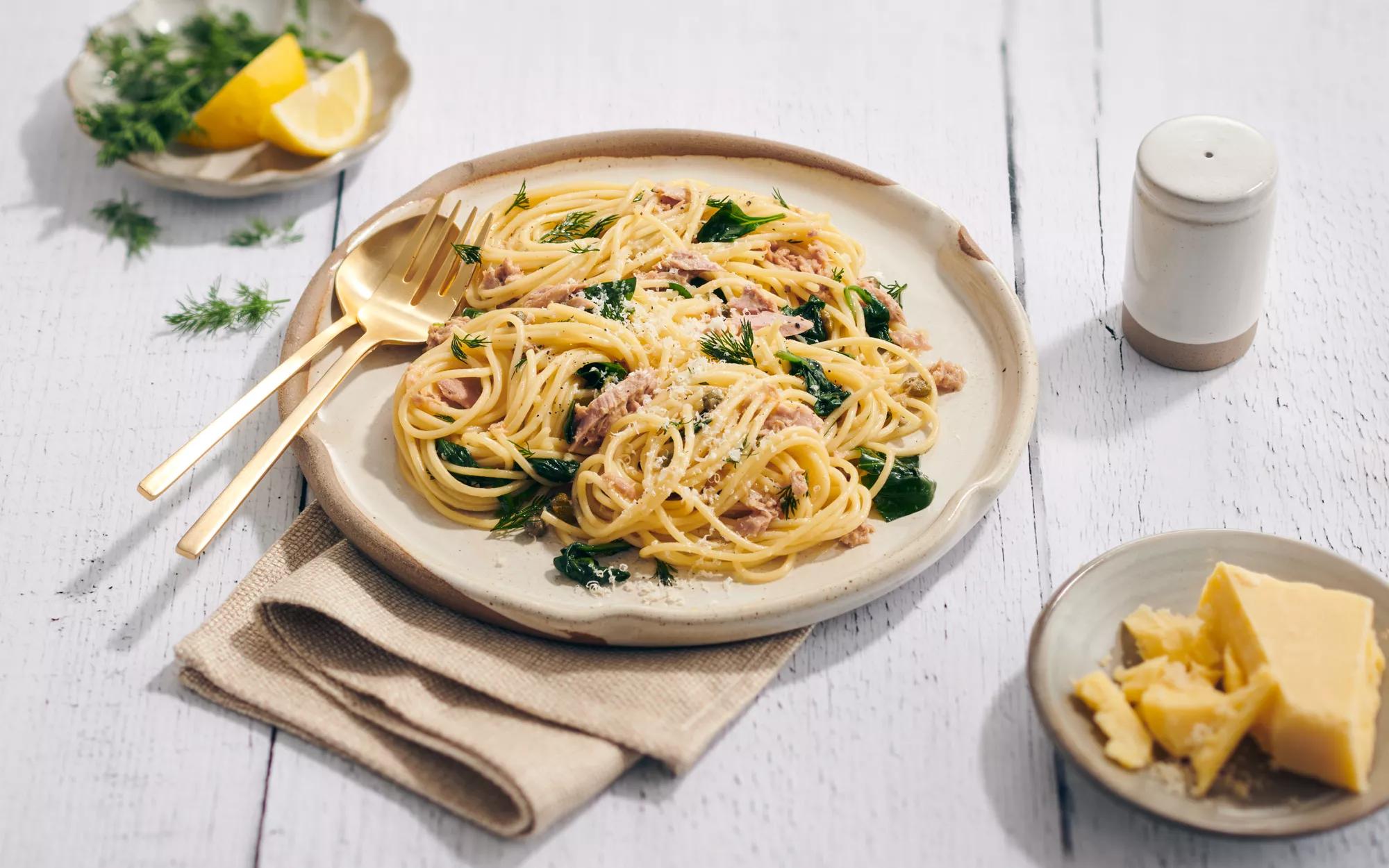 Lemon Pepper Tuna Spaghettini