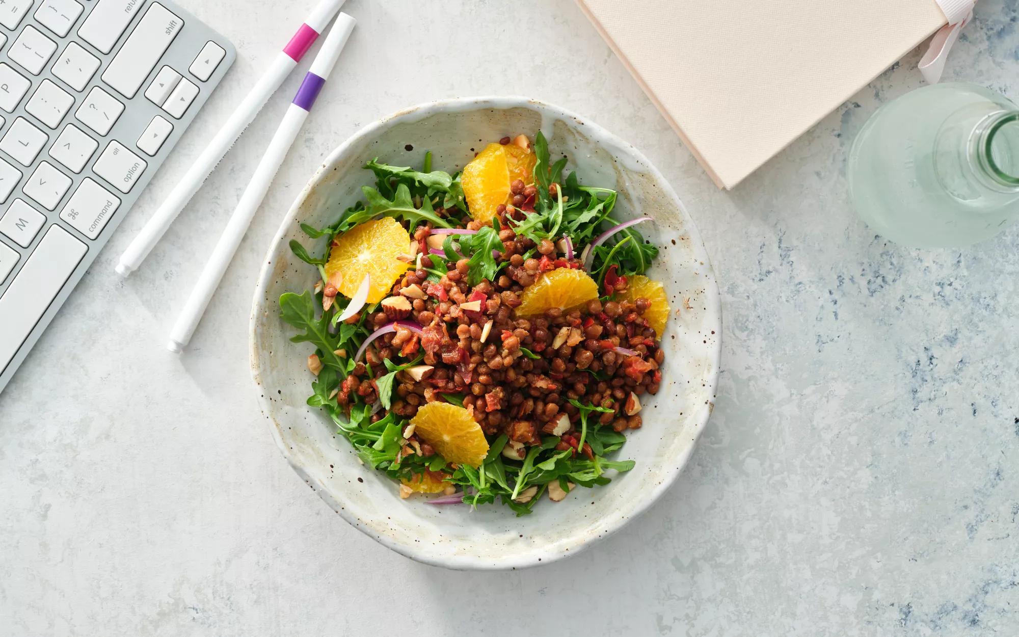 Lentil Orange and Red Onion Salad