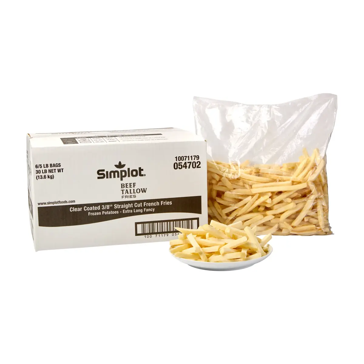 Simplot® Beef Tallow Fries & Formed Clear Coated Straight Cut Fries, Estilo