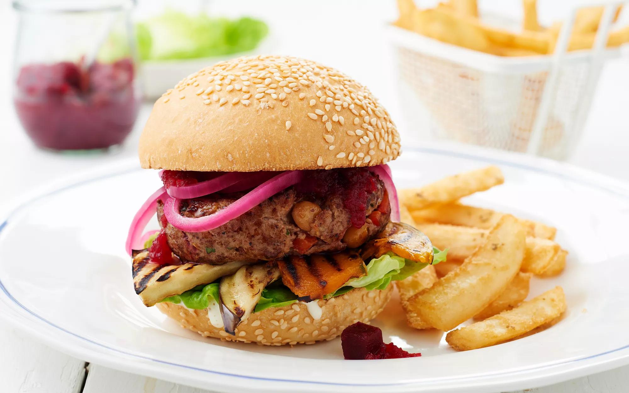 Lamb & Chick Pea Burgers