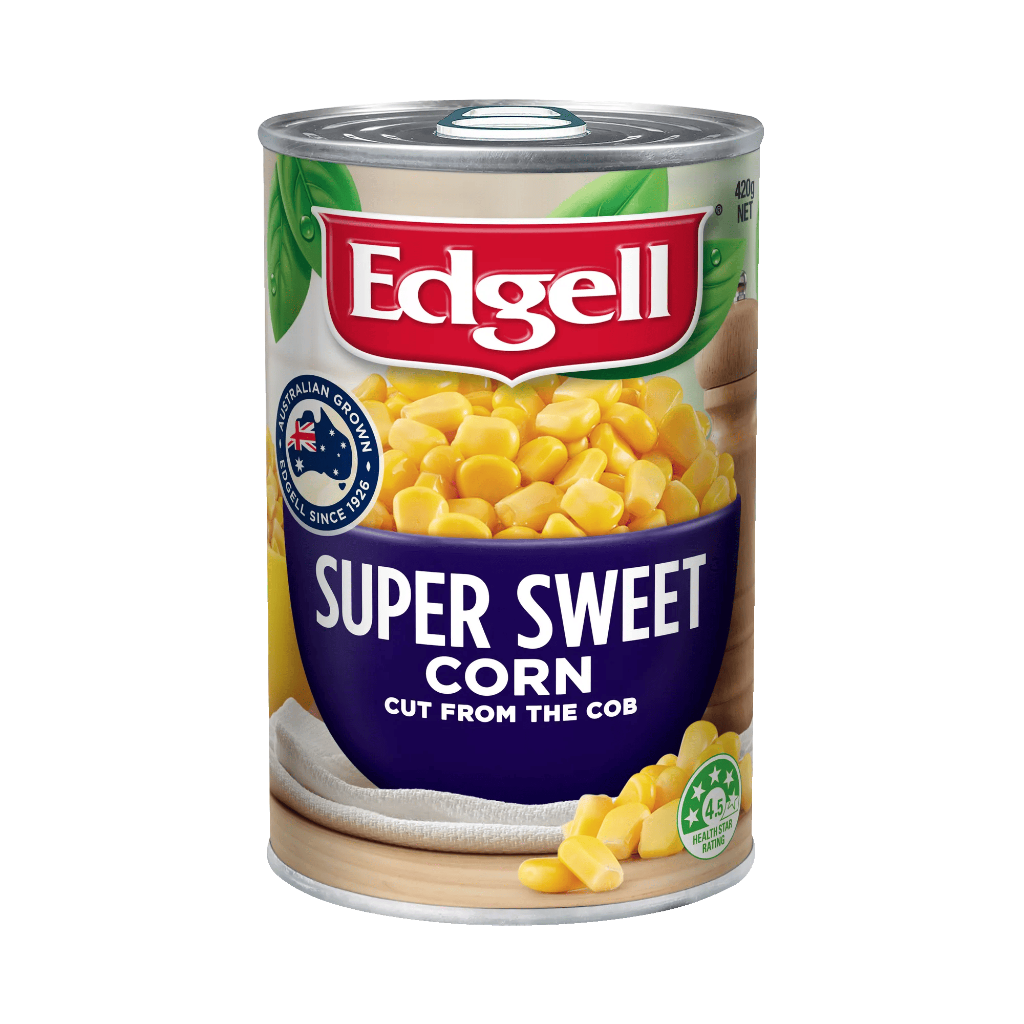 Edgell Super Sweet Corn Kernels 420g, Can