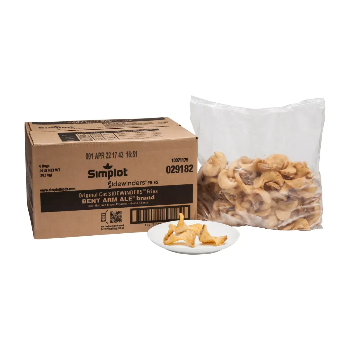 Simplot SIDEWINDERS™ Fries Original Cut Beer-batter flavored SIDEWINDERS™ Fries, Skin On, Styled