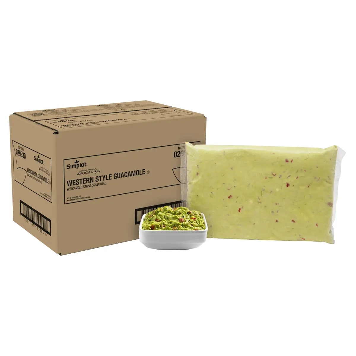 Simplot Harvest Fresh® Avocados Western Guacamole, Frozen, Styled