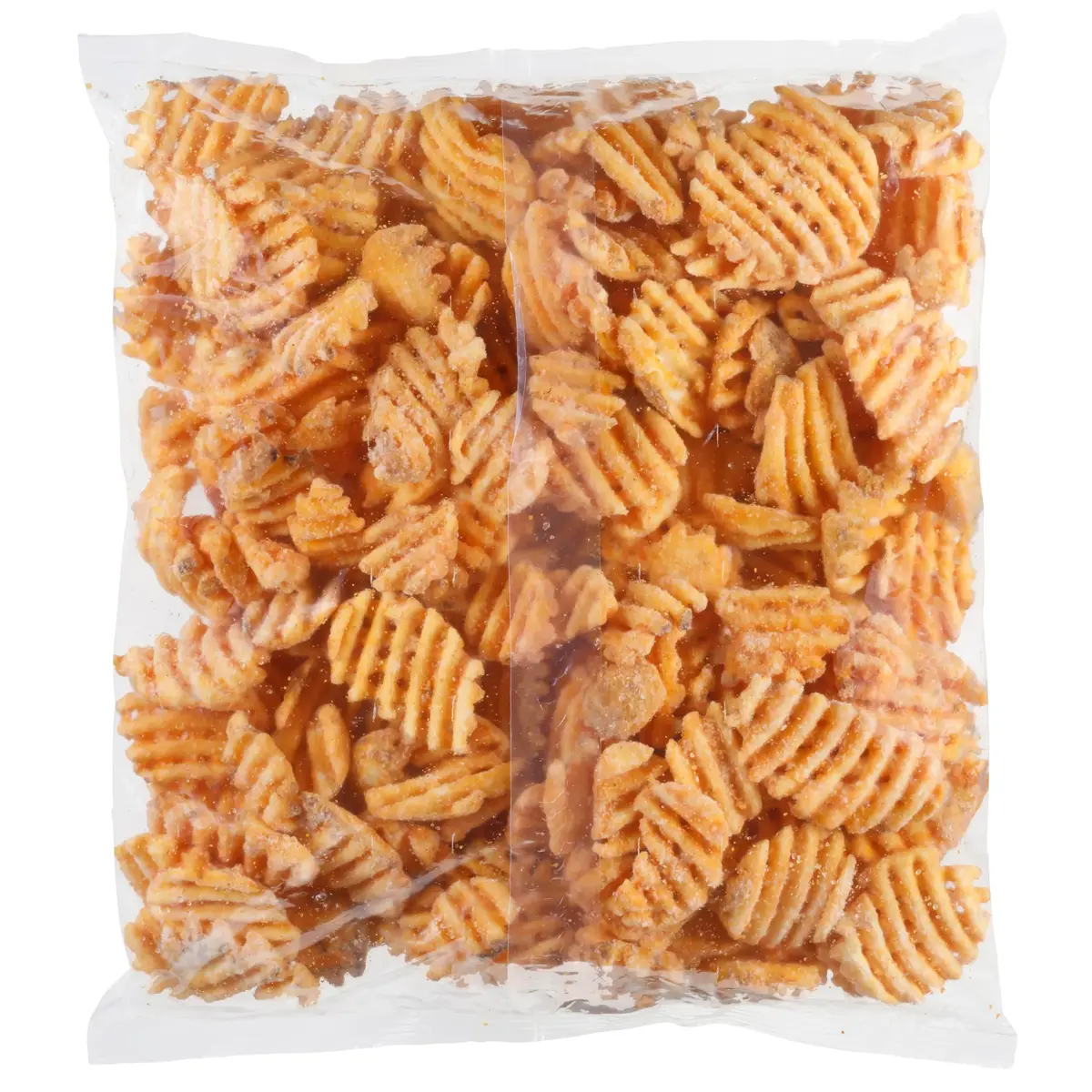 Simplot SeasonedCRISP® Delivery+® Savory Battered Lattice Cut Fries, Skin On, Back Innerpack