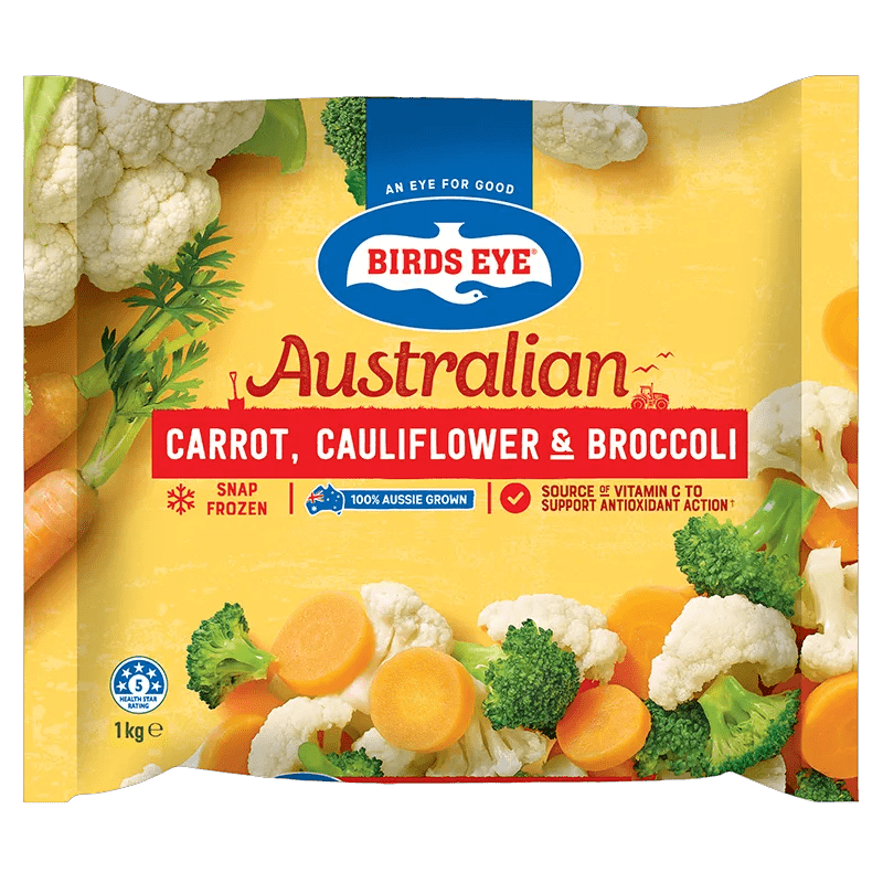 Birds Eye Carrot Cauliflower and Broccoli 1 kilogram Bagged