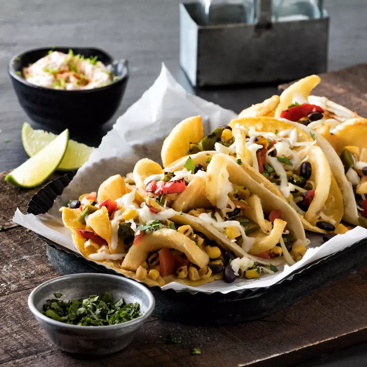 Simplot RoastWorks® RTE Flame-Roasted Sweet Corn & Peppers Blend, Styled