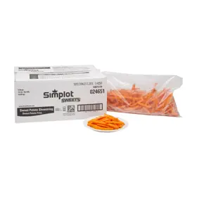 Simplot Sweets® Fries Sweet Potato Shoestring Fries, Styled