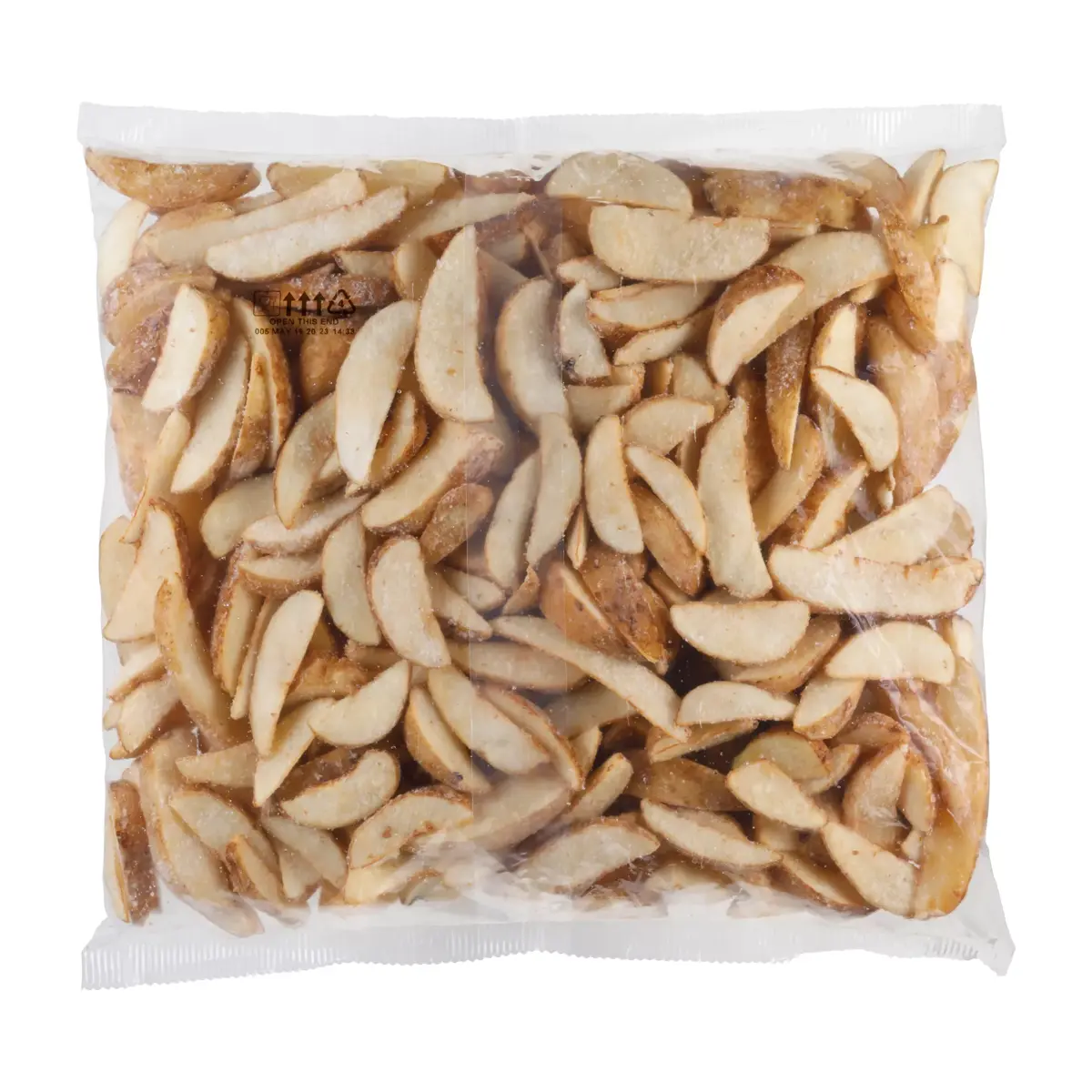 Simplot Skincredibles® Potatoes Potato 8 Cut Wedges, Skin On, Back Innerpack