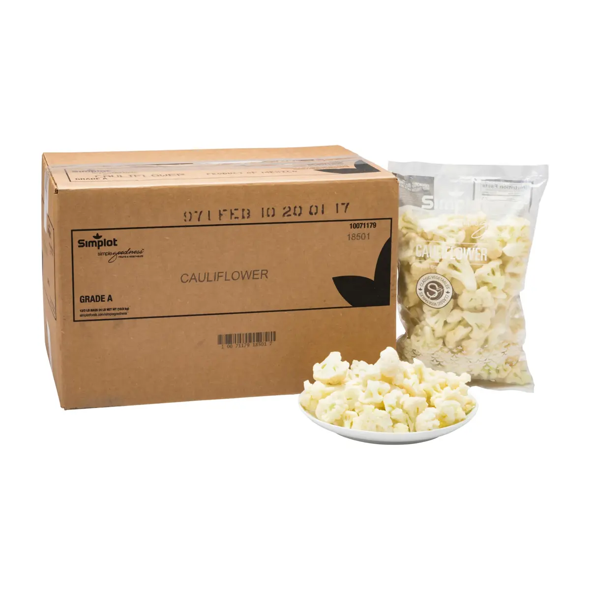 Simplot Simple Goodness™ Cauliflower, IQF, Styled