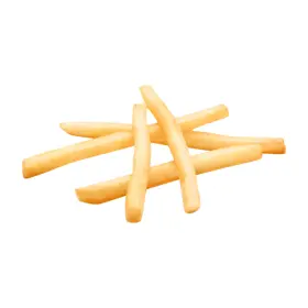 Simplot Conquest Fries Papas a la francesa delgadas con cobertura transparente, Listo