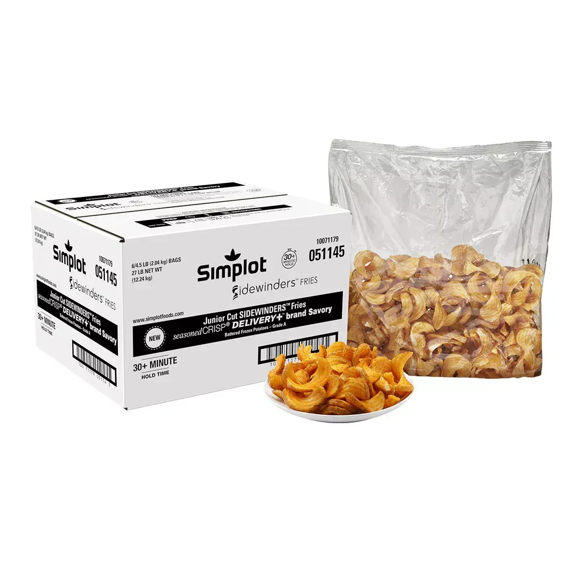 Simplot SIDEWINDERS™ Fries Junior Cut Savory SIDEWINDERS™ Fries, Skin On, Styled