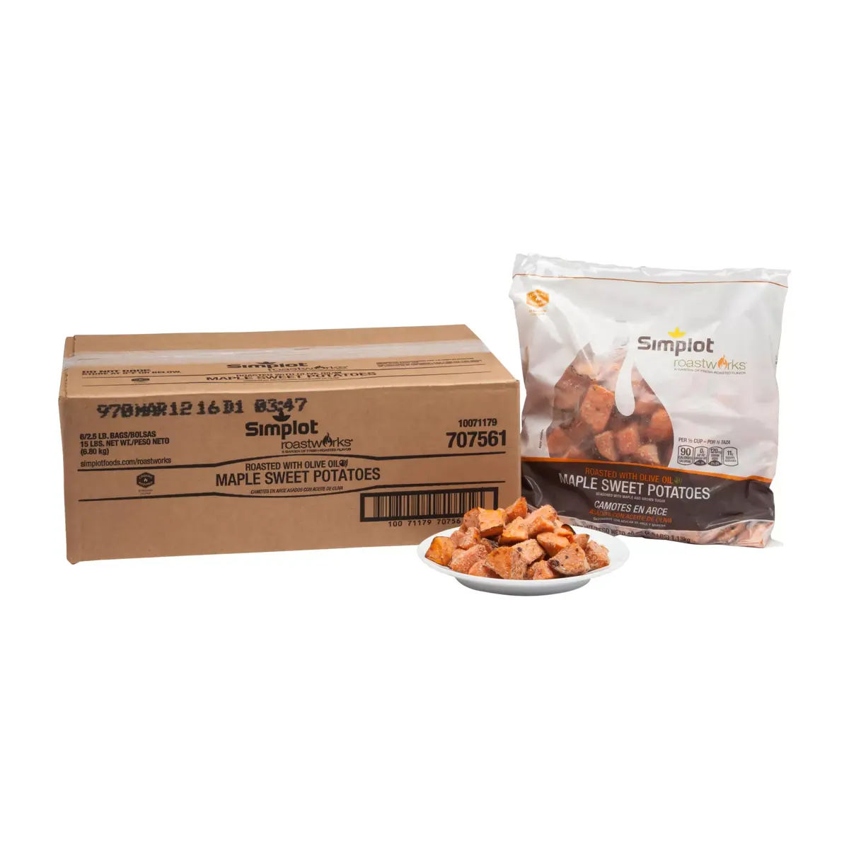 Simplot RoastWorks® Roasted Maple Sweet Potatoes, Styled