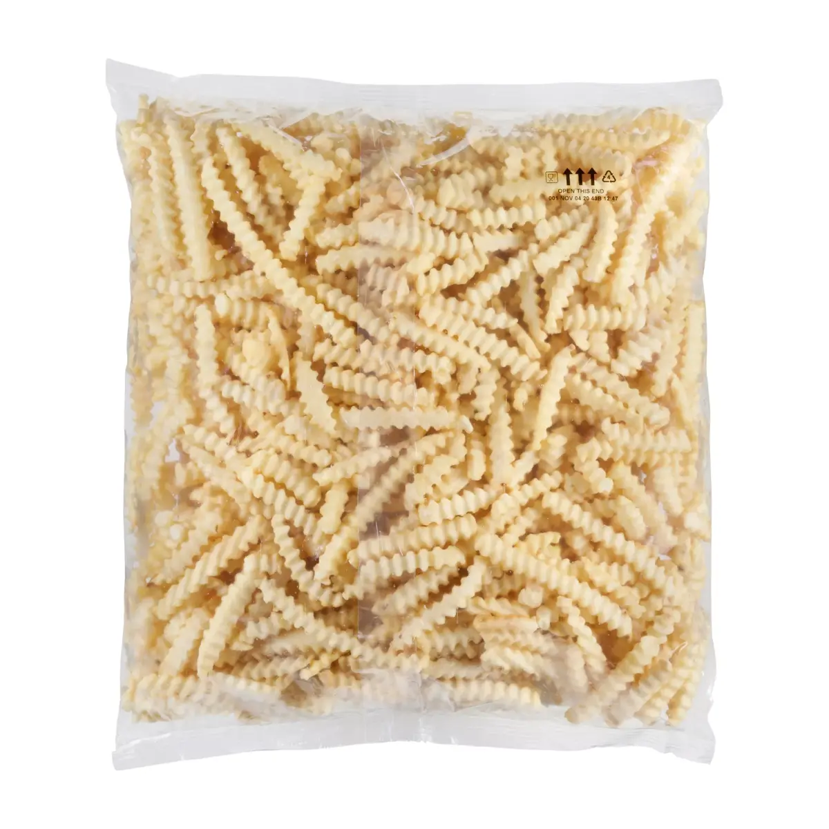 Simplot Infinity® Fries Deep V Crinkle Cut Fries, Back Innerpack