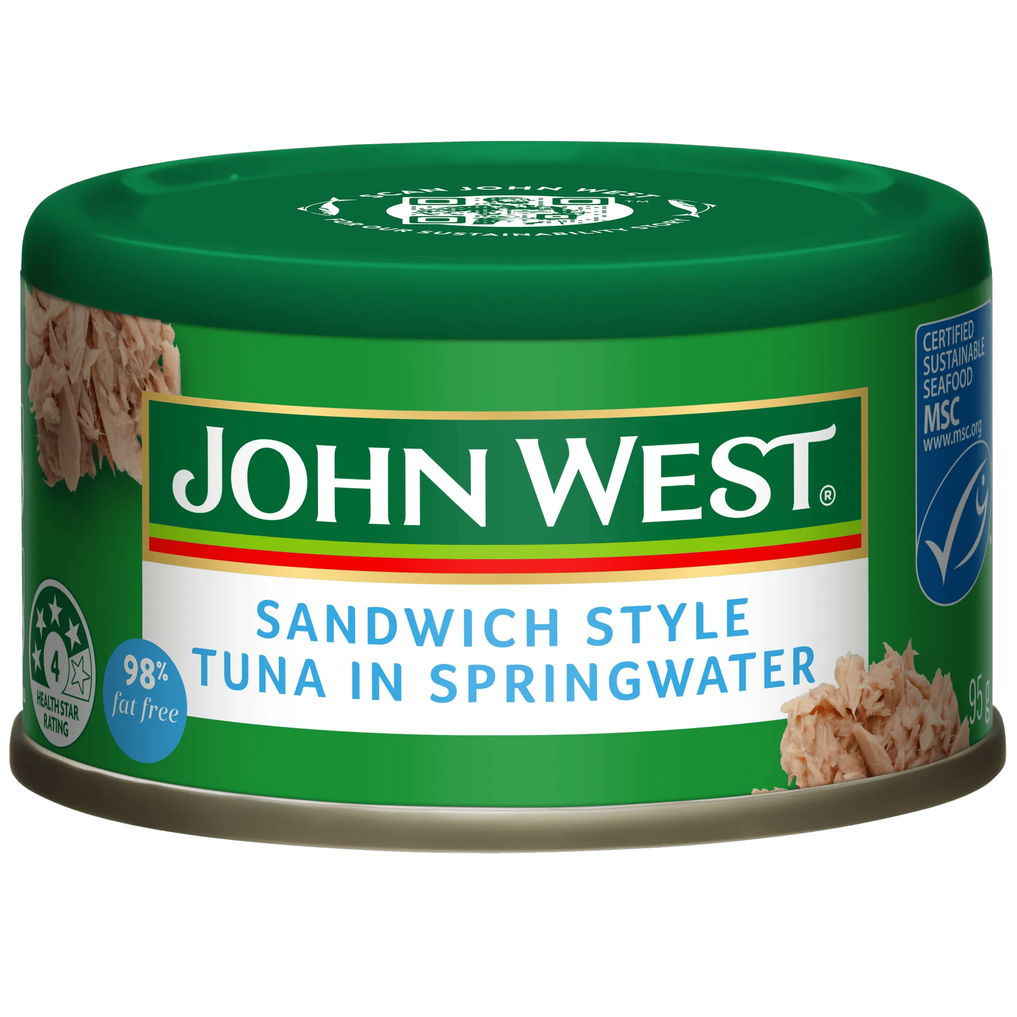John West Tuna Light Springwater Sandwich Style 95g, Can