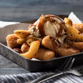 Simplot RoastWorks® RTE Flame-Roasted Fuji Apples, In Use