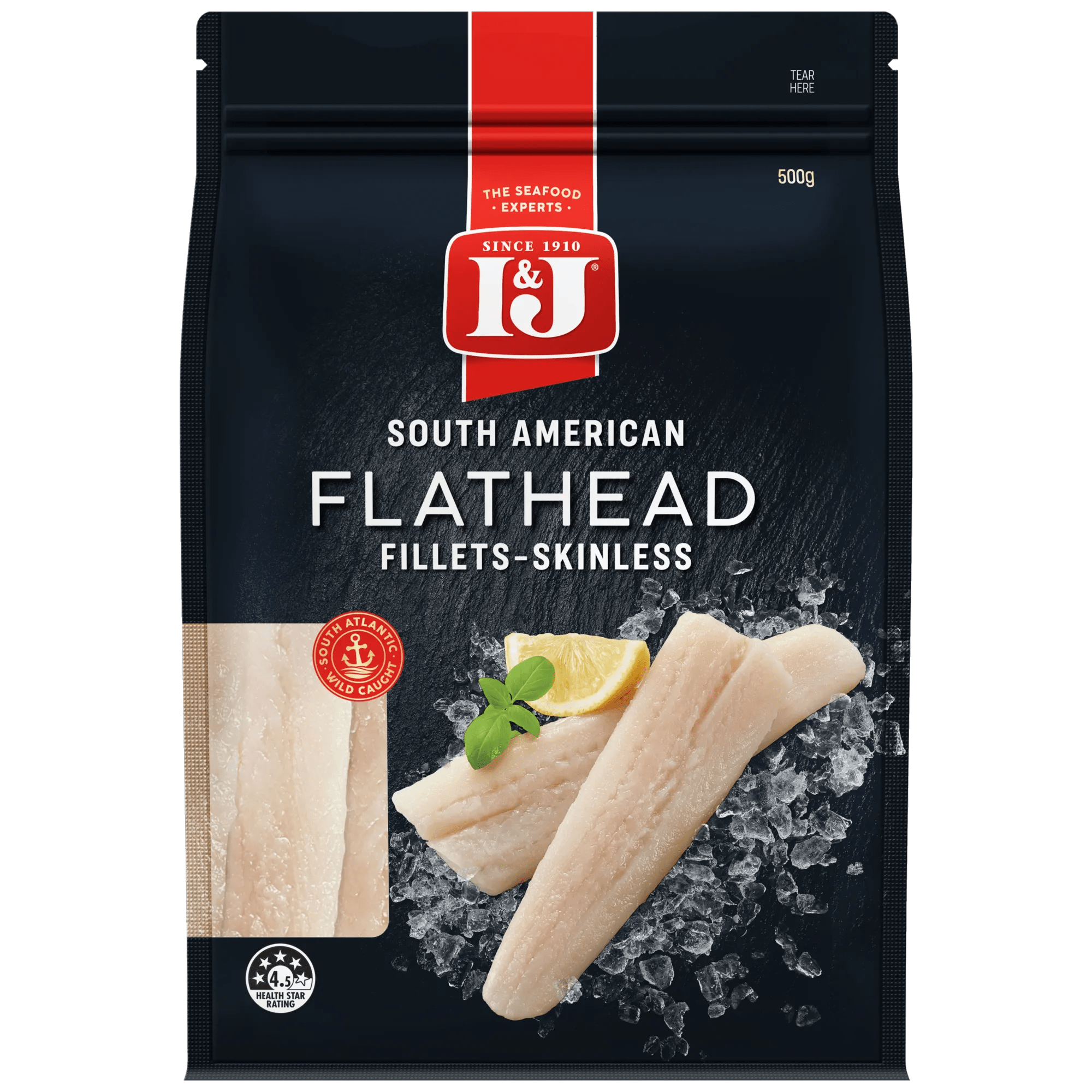 I and J Flathead Fillets 500g, Bag