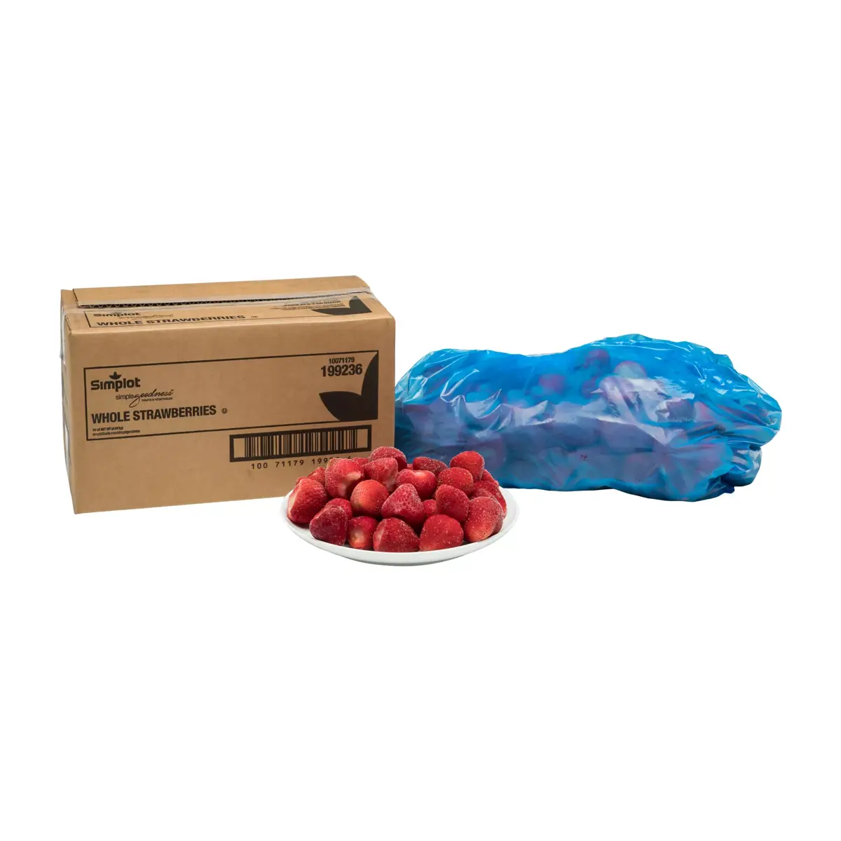 Simplot Simple Goodness™ Strawberries, IQF Whole, Styled
