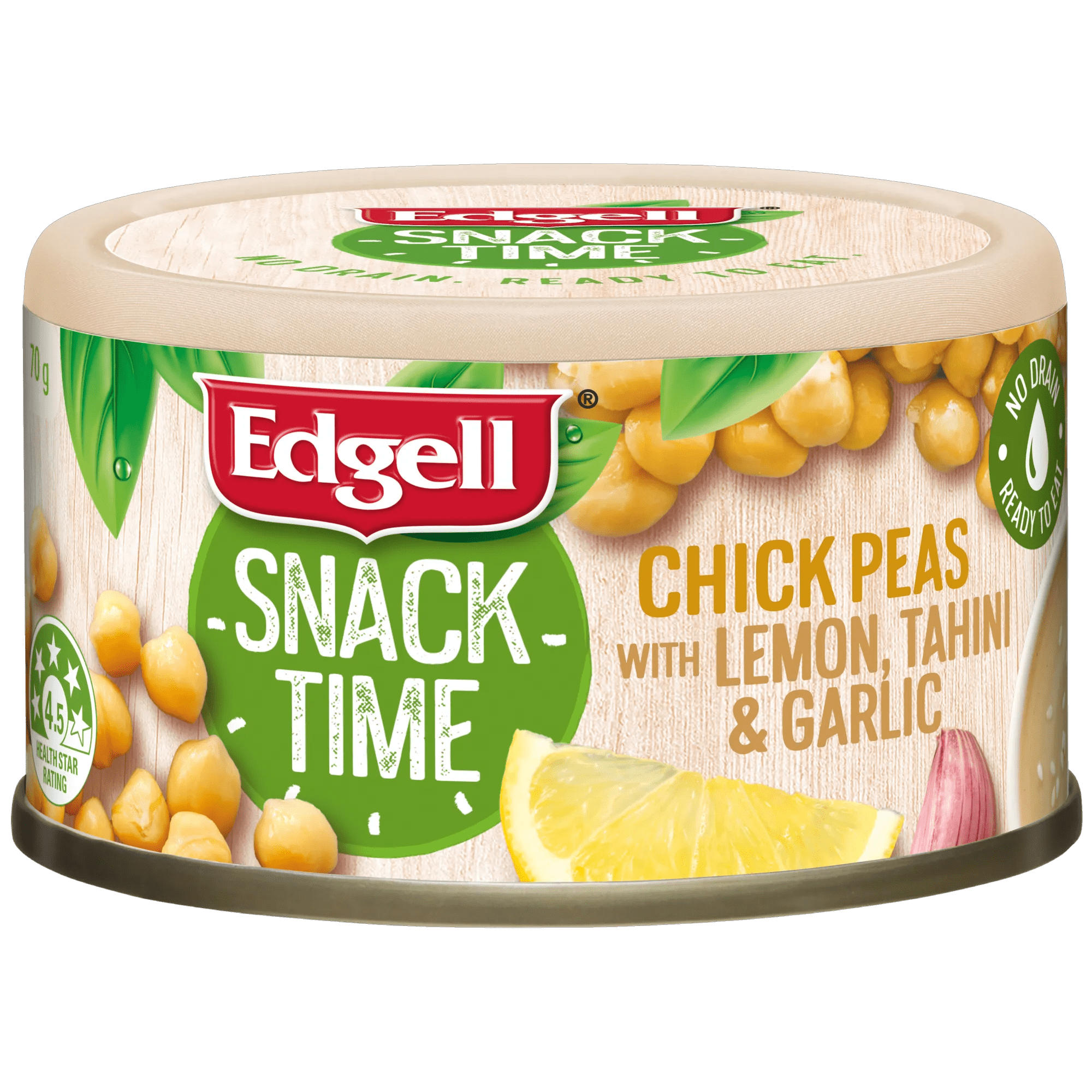 Edgell Chick Peas Lemon Tahini and Garlic 70g, Can