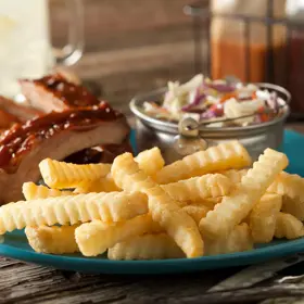 Simplot Select Recipe® Fries Sea Salt Crinkle Cut Fries, Styled