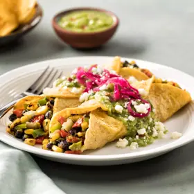 Simplot RoastWorks® RTE Flame-Roasted Corn and Black Bean Fiesta Blend, In Use