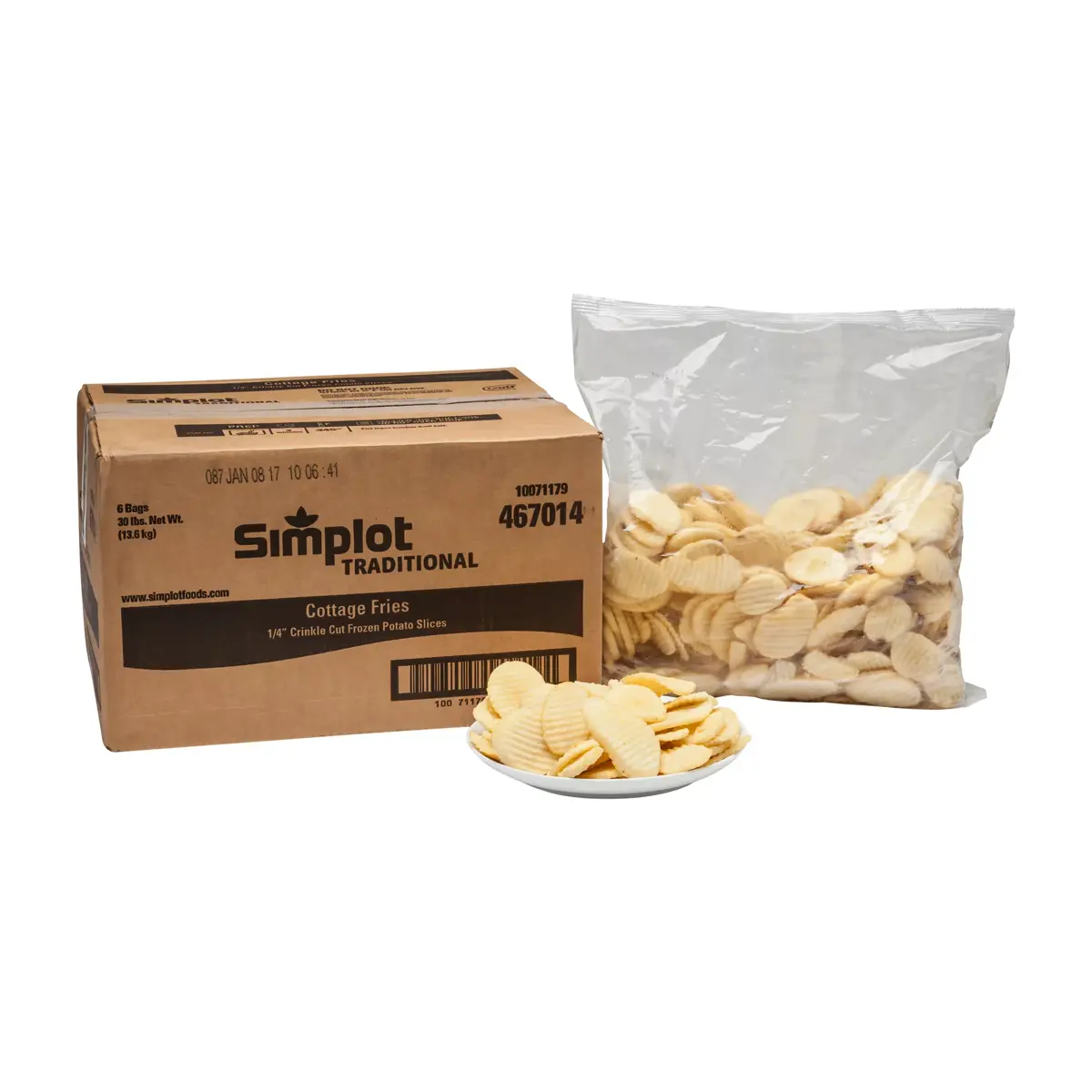 Simplot Traditional™ Potatoes Cottage Crinkle Cut Slices, Styled