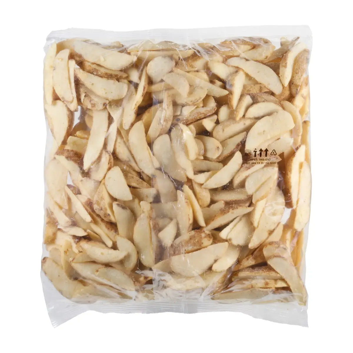 Simplot Infinity® Fries Potato 10 Cut Wedges, Skin On, Back Innerpack