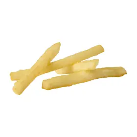 Simplot Conquest Delivery+® Clear Coated Shoestring Fries, Prepared