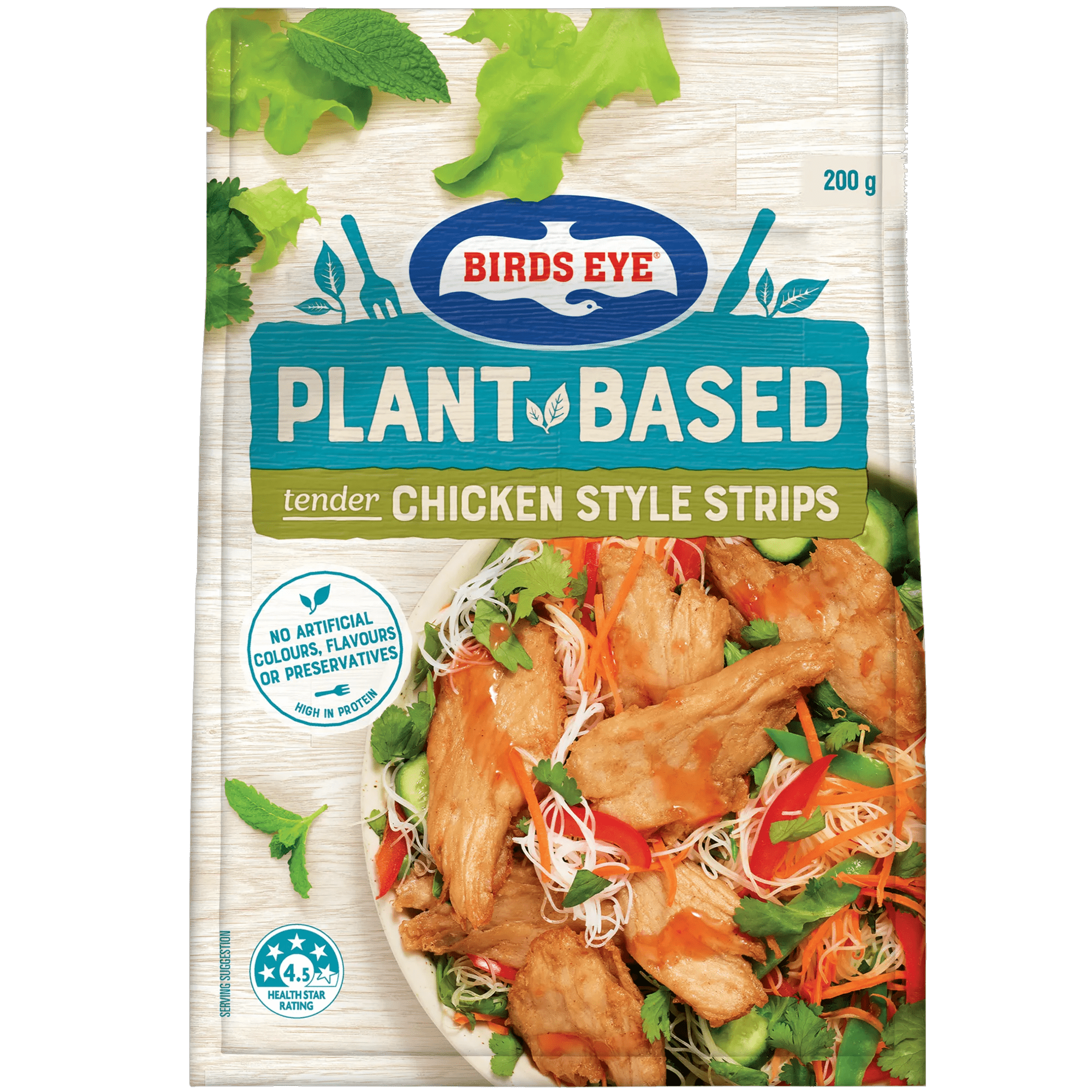 Birds Eye Plant Based Chicken Strips 200 Grams Bagged