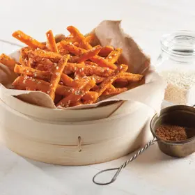 Simplot Sweets® Fries Sweet Potato Shoestring Fries, Styled